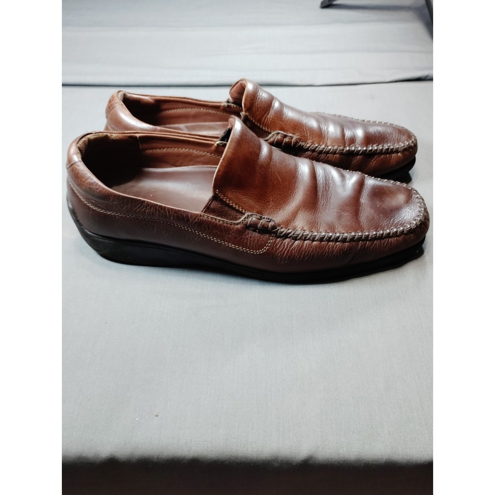 Neil M Venice Men 12 Brown Leather Loafers Slip On Comfort Driving Preppy‎ Shoes